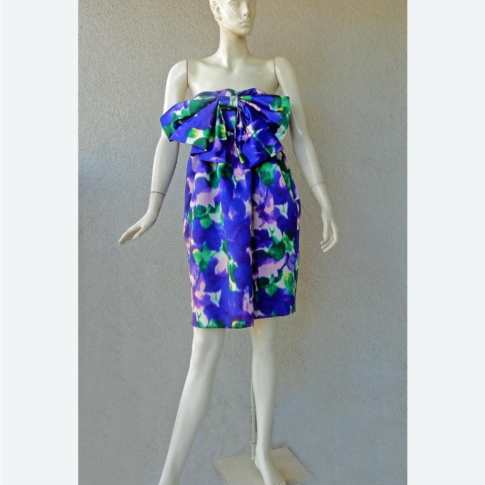Richard Quinn bowtie strapless dress size small